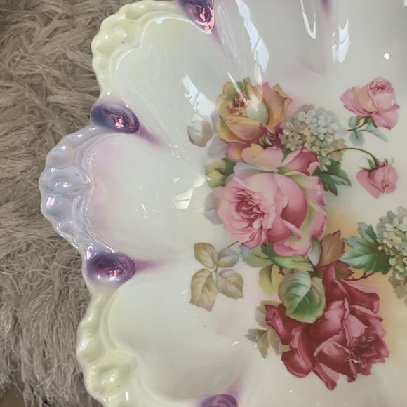 Vintage JSV Johann Seltmann
Vohenstrauss Germany Hand
Painted Rose Serving Bowl - Picture 6 of 17